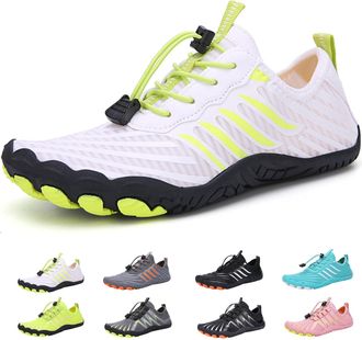 Generic Grounded Footwear for Women Men Neuropathy, Hikes Barefoot Shoes Orthopedic, Slip on Lightweight Grounded Footwear (A34-White, Adult, Men, 4.5, Numeri