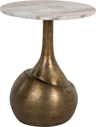 Richmond Interiors Marmor Design Beistelltisch Sia, ø 46.5 x 54.5 cm