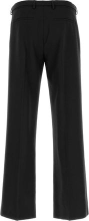Dries Van Noten Mens Black Wool Pant Exterior: Pantaloni Trousers