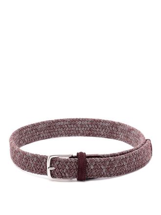 Anderson's Woven Belt With Suede Details