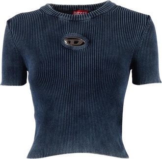 Diesel T-Shirts - Dames - Ronde hals truien - Blauw - S - Truien & Vesten