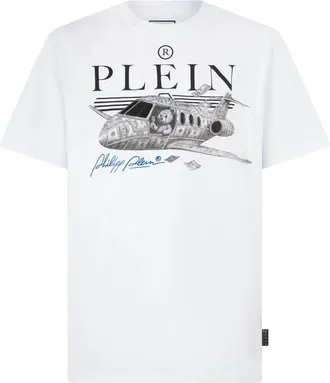 Philipp Plein Teddy Plane Crystal-embellished T-shirt