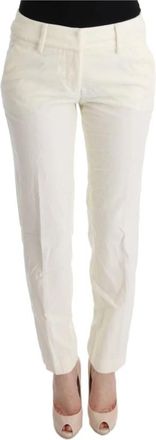 Ermanno Scervino Regular Fit Casual Broek - Dames - Slim Fit Broeken - Wit - XS - Katoen - Broeken