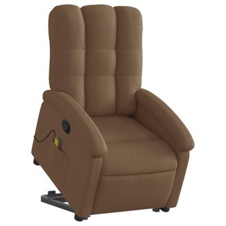 vidaXL Vidaxl - Silla De Masaje Reclinable De Pie De Tela Marr&oacute;n