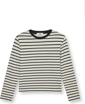 Mads Norgaard Tops, Dames, Veelkleurig, M, Gestreepte Vanilla Ice Longsleeve