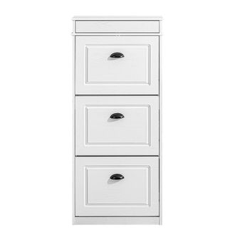 SoBuy Sobuy Mueble Zapatero Con 3 Bisagras, Armario Para Zapatos De Entrada, Mueble Zapatero Que Guarda 12 Pares De Zapatos Para Pasillo De Entrada 53x24x11