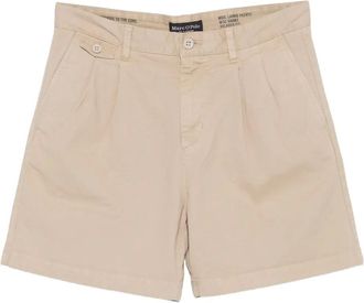Marc O'Polo pleated-details shorts - women - Fabric - 33 - Neutrals