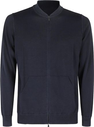 FILIPPO DE LAURENTIIS Cardigan con zip - Blu