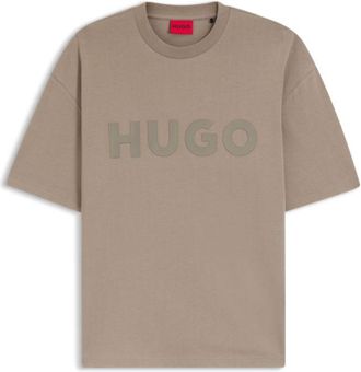 HUGO BOSS Oversized-fit cotton T-shirt with reflective logo