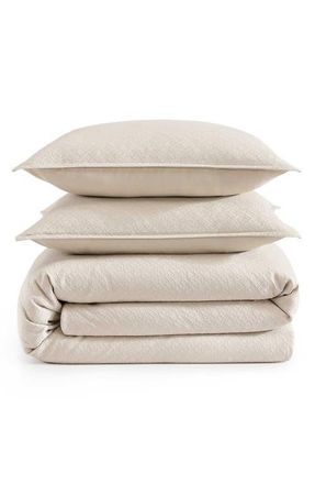 Tommy Hilfiger Monogram Matelass&eacute; Comforter & Pillow Shams Set in Beige at Nordstrom, Size King
