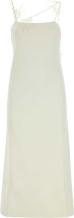 Jil Sander Ivory viscose blend dress
