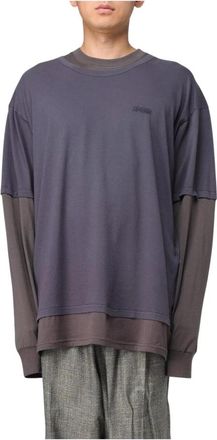 Magliano Gelaagde Longsleeve Trui - Heren - Longsleeves - Blauw - S - Katoen - Tops