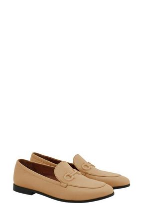 Ferragamo Soldy Gancio Loafer in Dark Rose Naturale at Nordstrom, Size 10.5