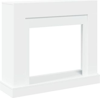 vidaXL Vidaxl - Borde de chimenea madera ingeniería blanco 100x30x87,5 cm