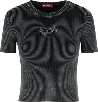 Diesel Di&eacute;selM Camiseta de algod&oacute;n negra Anchor