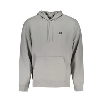Calvin Klein Hoodies & sweatvesten, Heren, Grijs, L, Katoen, Hooded Sweatshirt