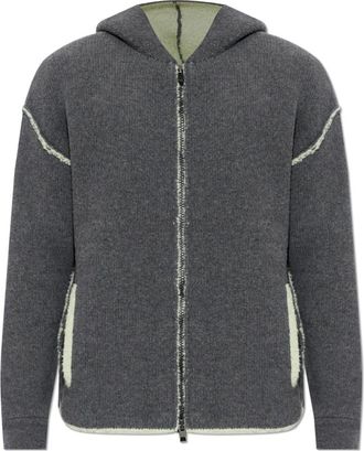 Diesel K-Boubby Cardigan - Heren - Vesten - Grijs - L - Leer - Truien & Vesten