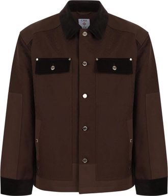 Casablanca Jack met contrasterende bies - Heren - Zomerjassen - Bruin - L - Jassen