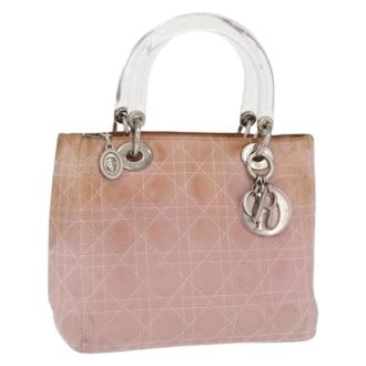 Dior Pre-owned Handbags, female, Pink, Size: ONE SIZE Pre-owned Nylon Vintage Hand Bag