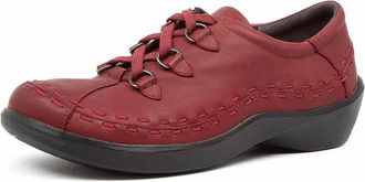 Ziera Womens Allsorts Leather Shoes In Rouge Trooper