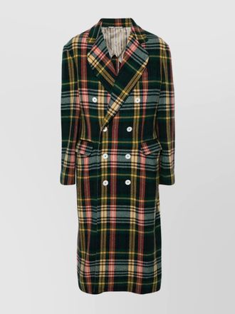 Vivienne Westwood check pattern wool blend coat