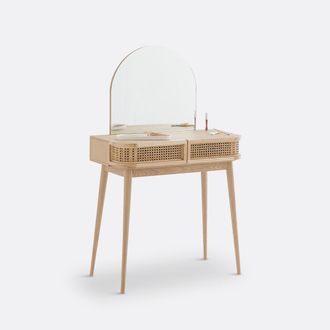 La Redoute Interieurs Kaptafel, 2 lades, in vlechtwerk, Laora