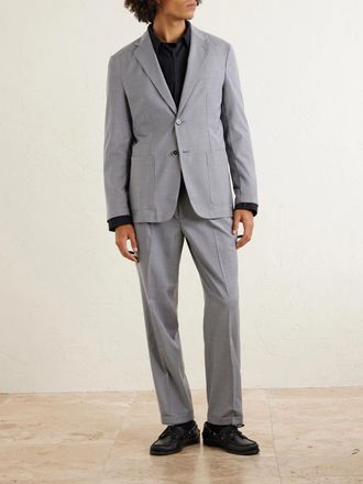 Barena Straight-Leg Pleated Virgin Wool Suit Trousers