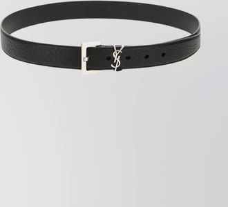 Saint Laurent adjustable belt textured gold-tone buckle