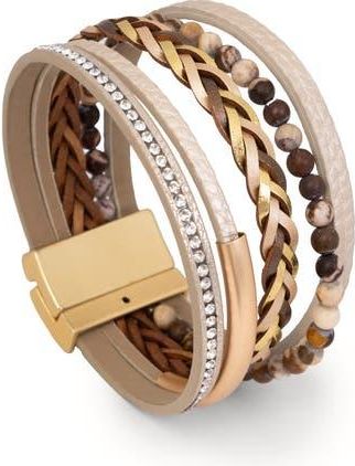 Saachi Braided Multistrand Bracelet in Beige at Nordstrom Rack