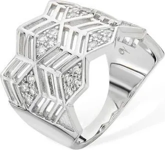 Lucy Quartermaine Art Deco Full Triangle Ring in Sterling Silver at Nordstrom, Size 8.5