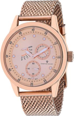 Christian Van Sant Mens Rose gold dial Watch