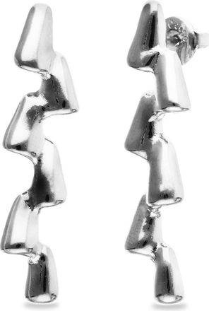 UNOde50 Long Earrings Plated in Embossed Sterling Silver at Nordstrom