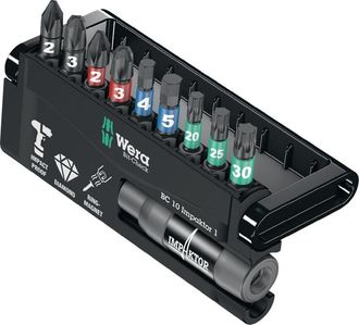 Wera Bit Assortimento Bit-Check Impaktor, 10 Parti, Ph / Torx