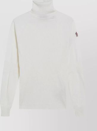 Moncler wool blend turtleneck sweater with long sleeves
