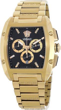 Versace Dominus Chronograph Quartz Black Dial Mens Watch VE6H00824