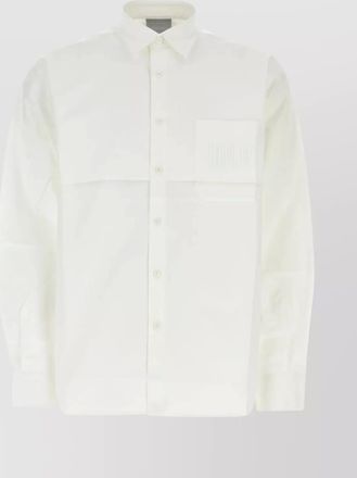 VTMNTS cotton oversize shirt with cuffed sleeves
