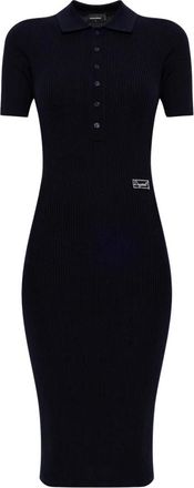 Dsquared2 Kleedjes, Dames, Blauw, XS, Wol, Wool Dress