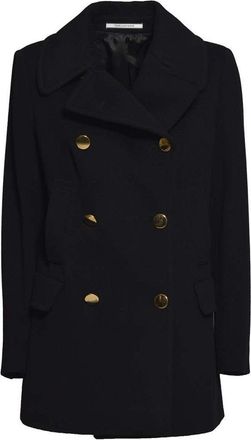 Tagliatore Black Cashmere And Wool Blanche Coat