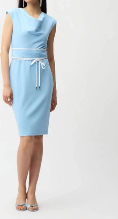 Joseph Ribkoff Scuba Crepe Sheath Dress In Sky