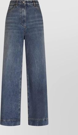 Etro wide-leg jeans with embroidered pocket detail