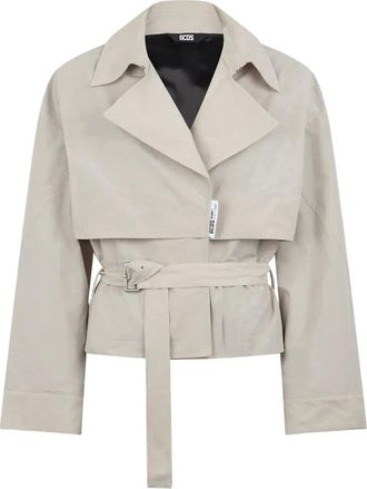 GCDS Giacca con cintura - Toni neutri