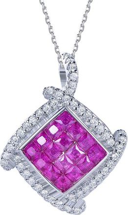 Suzy Levian Suzy Levian Silver Cz Invisible Setting Necklace