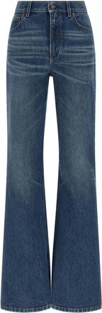 Chlo&eacute; Blue Flared Mid Rise Jeans