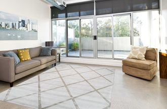 Kayoom Teppich »Luxury 210« rechteckig 13 mm Höhe Kurzflor, handweb, Hoch Tief Struktur, Wohnzimmer