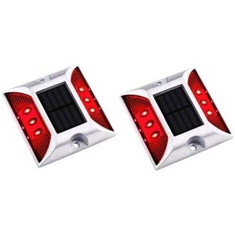 OEM Juego De 2 Luces Solares Para Jard&iacute;n Y Muelle - L&aacute;mparas Impermeables Ip67 Para Entrada De Veh&iacute;culos, Escaleras Y Terraza Con Marcador Reflectante
