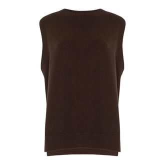 Manila Grace Gilet con Spacchi Moro - Tops - Mujer - Marr&oacute;n - XS
