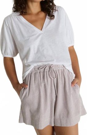 Nation Ltd Josie Short In Praline Stripe