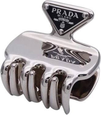 Prada Pre-owned Accessories, female, Gray, Size: ONE SIZE Pre-owned Stainless Steel hair-accessories