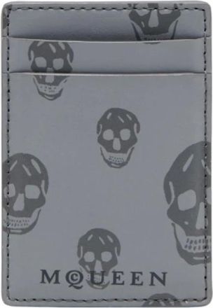 Alexander McQueen Alexander McQueen, Wallets & Cardholders, male, Gray, Size: ONE SIZE Magnetic Card Holder