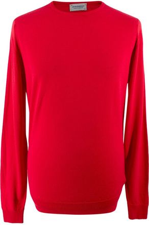 John Smedley Red Marcus Pullover Merino Wool Jumper Size S